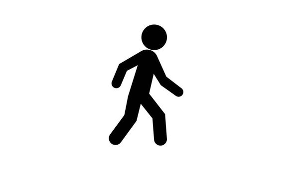 Man walk icon illustration  background - Φωτογραφία, εικόνα