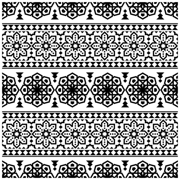 Ethnische nahtlose Muster Illustrationsvektor. Aztekische geometrische Hintergründe. Stilvoller Navajo-Stoff - Vektor, Bild
