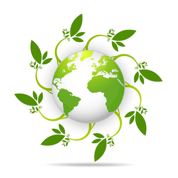 World environmental ,saving logo and ecology friendly concept Vector illustration - Vektor, Bild