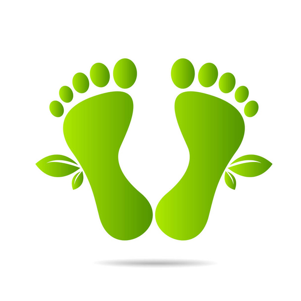 CO2 footprint concept sign icon vector illustration  - Вектор, зображення