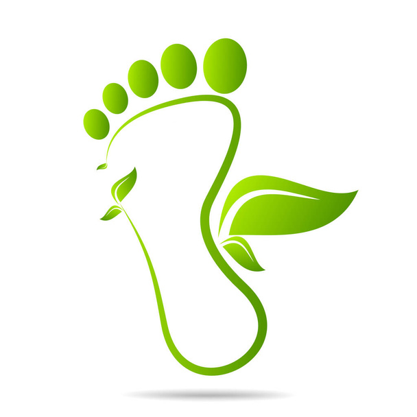 CO2 footprint concept sign icon vector illustration  - Vektor, Bild