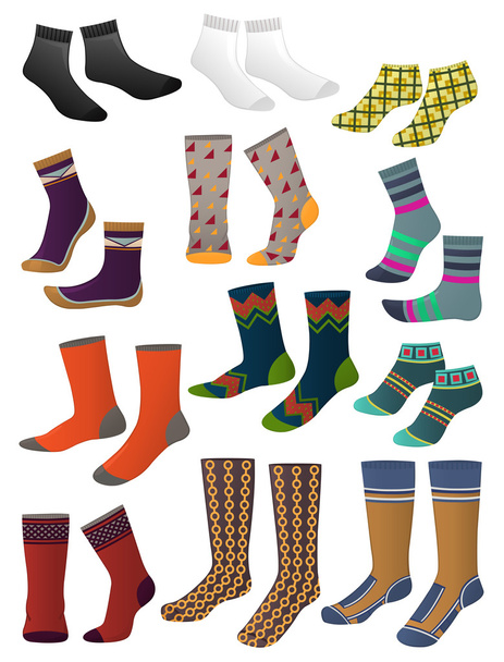 Men's socks - Vector, Image