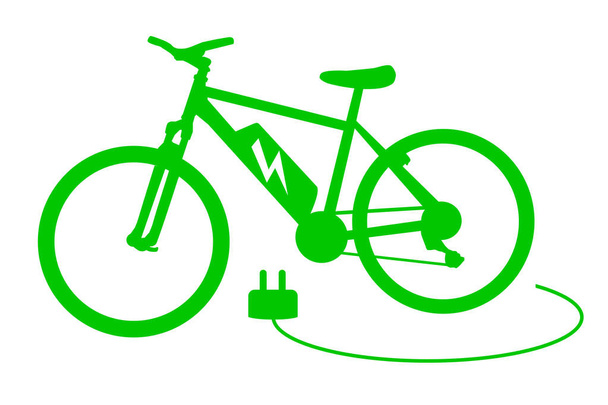 electrical bicycle graphic in vector quality - Vector, Image