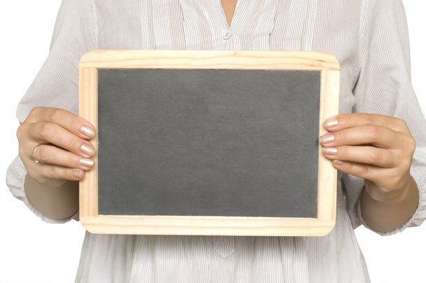 Blackboard in hands - Foto, afbeelding