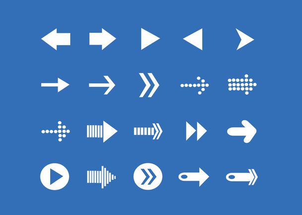 Arrow sign icon set - Vetor, Imagem