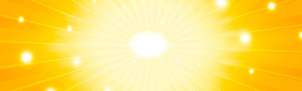 Sol brillante sobre un fondo amarillo-naranja
 - Vector, imagen
