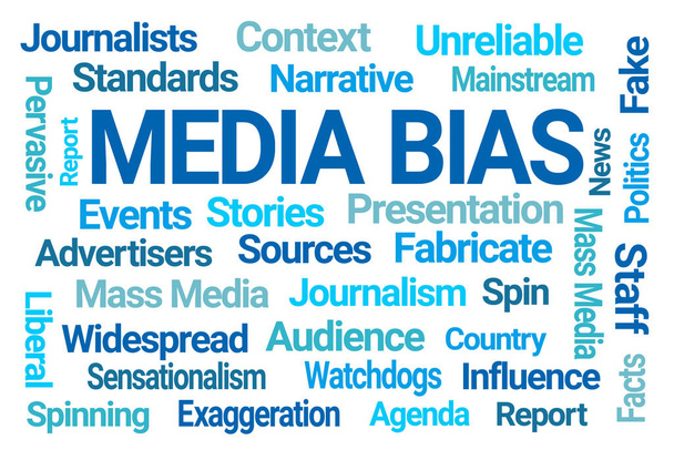 Media Bias Word Cloud su sfondo bianco
 - Foto, immagini