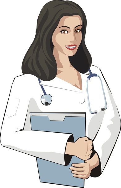 Woman doctor - Vector, Image