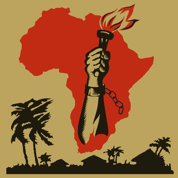 Afrika is vechten voor vrijheid - Vector, afbeelding