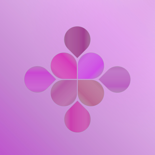 Hintergrund mit violetten Elementen - Vektor, Bild