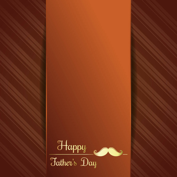 Greeting card for Fathers Day celebration. Happy Fathers Day. Graceful gold lettering on a retro background. Vector illustration - Vektör, Görsel