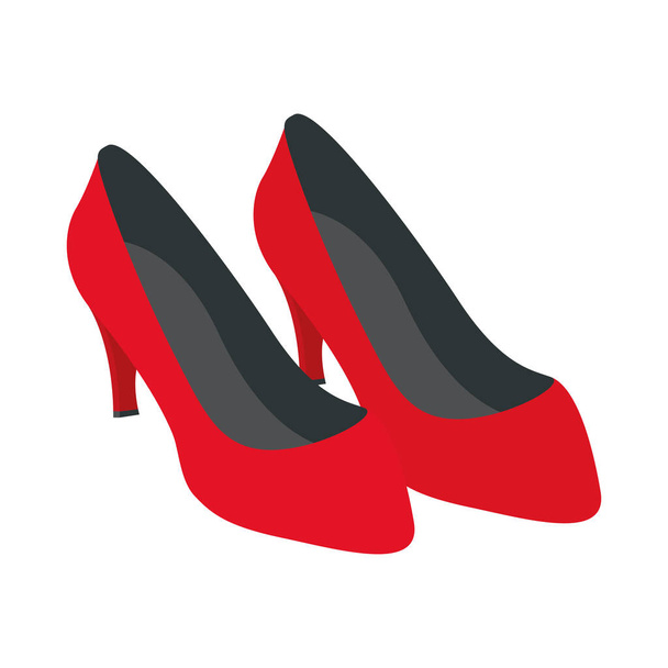 heels female shoes footwear icon - Vetor, Imagem