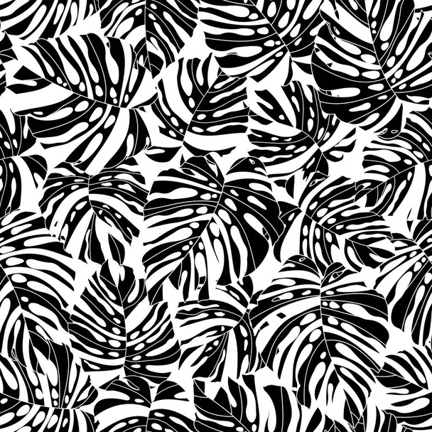 Beautiful tropical plant seamless pattern illustration,I designed a tropical plant,This picture is seamless, - Vektör, Görsel