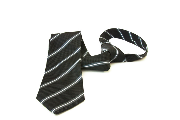 corbata a rayas negro en blanco
 - Foto, Imagen