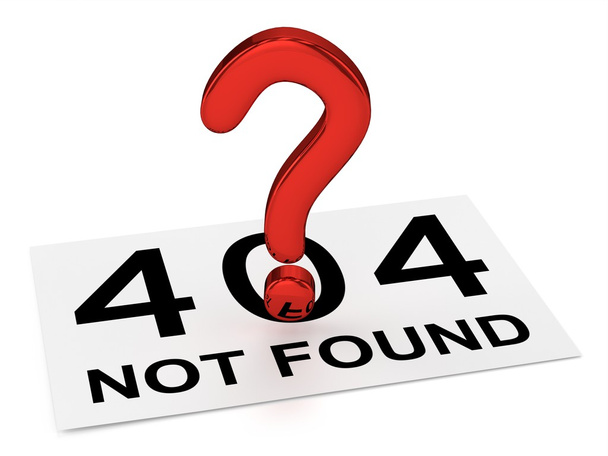 Red Question Point and Sheet - 404 NOT FOUND - Photo, Image