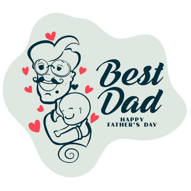 best dad message for happy fathers day card - Διάνυσμα, εικόνα