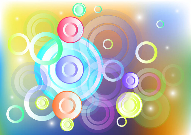 Abstract background with colored circles. Vector illustration. - Vector, Image
