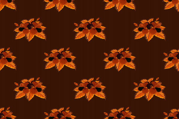 Color seamless floral raster pattern. - Φωτογραφία, εικόνα