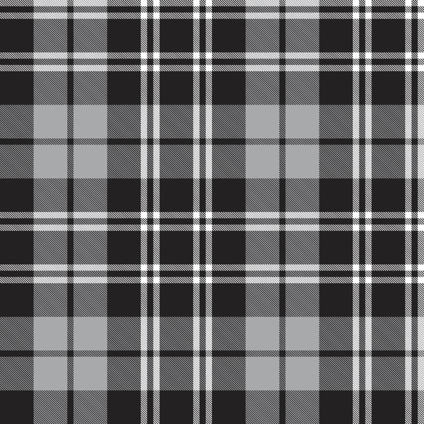 Black and White Plaid, checkered, tartan seamless pattern suitable for fashion textiles and graphics - Vector, Image