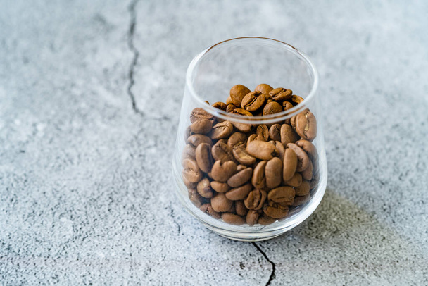 Coffee Beans in Espresso Shot Glass. Ready to Use. - Fotoğraf, Görsel