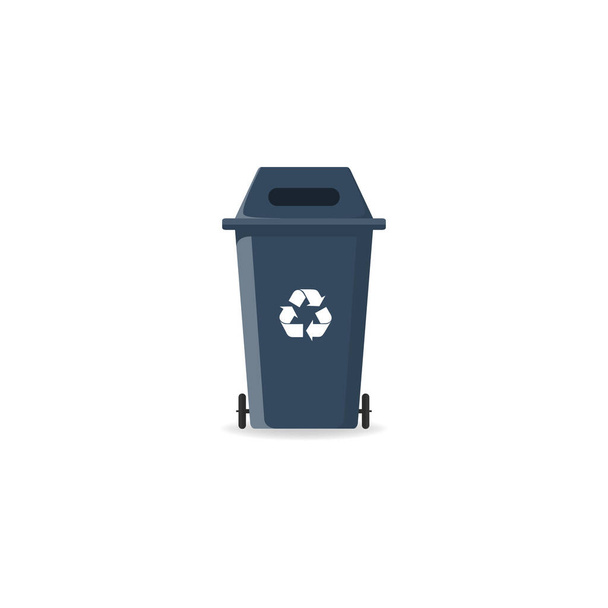 Trash Can Vector in Trendy Flat Style on White Background. Garbage Illustration - Διάνυσμα, εικόνα