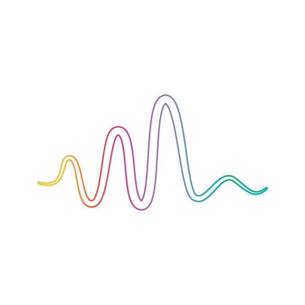 звукові хвилі Векторні ілюстрації шаблон дизайну
 - Вектор, зображення
