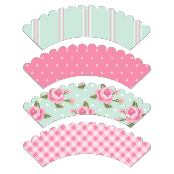 Cupcake wrappers 3 - Vector, Image