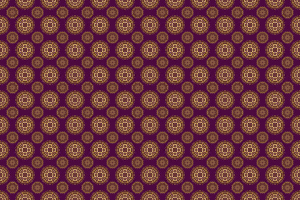 Absztrakt lila háttér arany geometriai dísz. Zökkenőmentes minta karácsonyi hagyományos színek. Használható digitális papírhoz, textilnyomtatáshoz, oldalkitöltéshez.. - Fotó, kép