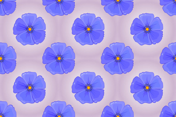 民族タオル、ヘナスタイル。名刺の背景、背景、繊維を挨拶するために使用できます。ラスターインドの花のコスモスのパターン。ブルー、グレー、バイオレット色のシームレスな装飾プリント. - 写真・画像