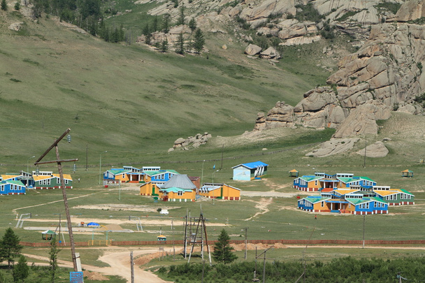 Yurt Village Gorkhi Terelj Εθνικό πάρκο Μογγολία - Φωτογραφία, εικόνα