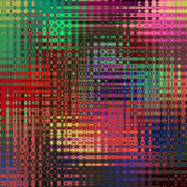 primární barevné tyčinky sloupce fotografovány a ošetřeny disco efekty světla. To se transformovalo do mnoha šestiúhelníkových květinových fantazií tvarů a vzorů - Fotografie, Obrázek