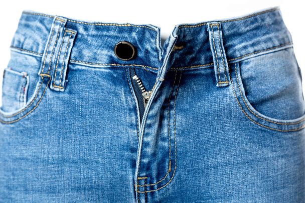 jeans blu, manichino spettrale isolato su sfondo bianco
 - Foto, immagini