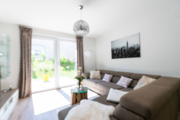 blur image of modern living room interior - Photo, Image