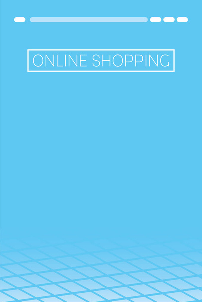 web page template with shopping online - Vector, Image