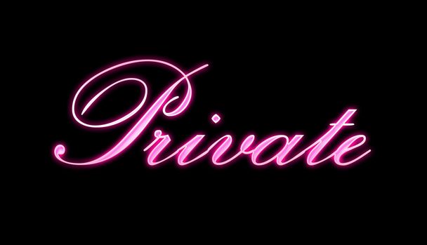 Private pink neon - Photo, Image