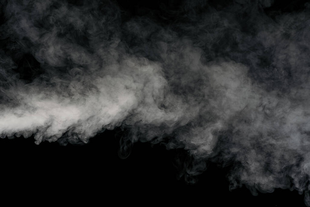 smoke of e-cigarette on black bakcground - Photo, Image