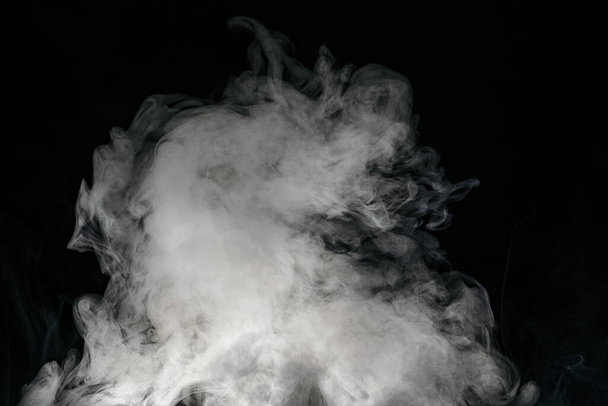 cloud of smoke isolated on black background - Photo, Image