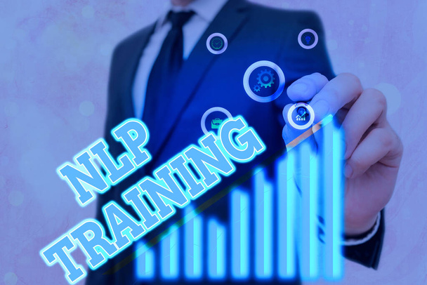 単語書き込みテキスト｜Nlp Training。言葉のビジネスコンセプトには、セミナー、コーチング、トレーニング、アドバイスが含まれます。. - 写真・画像
