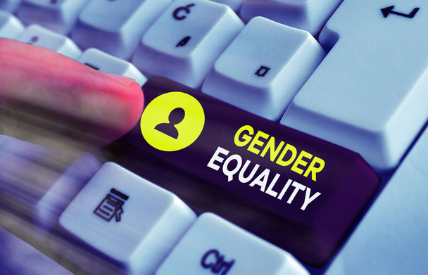 A Nemek Közötti Egyenlőséget bemutató levél. Üzleti fotó bemutatja hozzáférést biztosít az azonos kiváltság, hogy a férfiak és a nők. - Fotó, kép