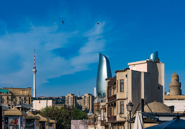Vista de rua na cidade velha de Icherisheher de Baku, Azerbaijão - Foto, Imagem