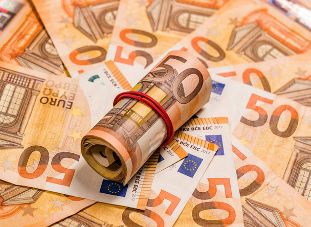 Stapel Euro-Banknoten - Foto, Bild