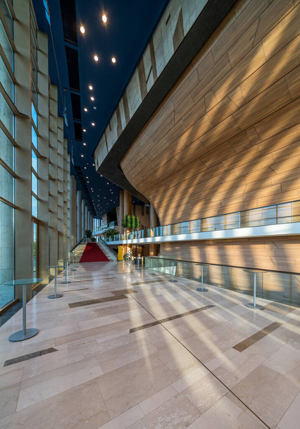 Interior of modern building in european city - Photo, Image