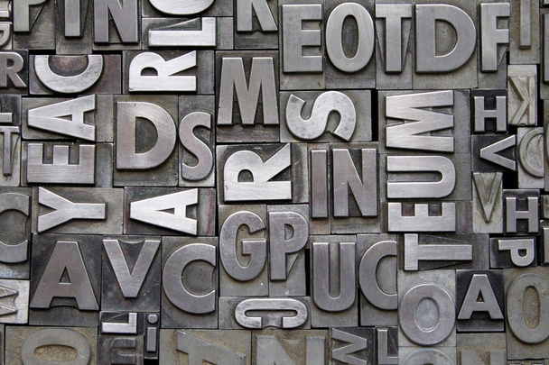 typ typografia metalowe - Zdjęcie, obraz