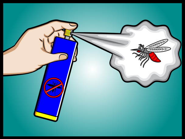 lucha contra el mosquito - Vector, Imagen