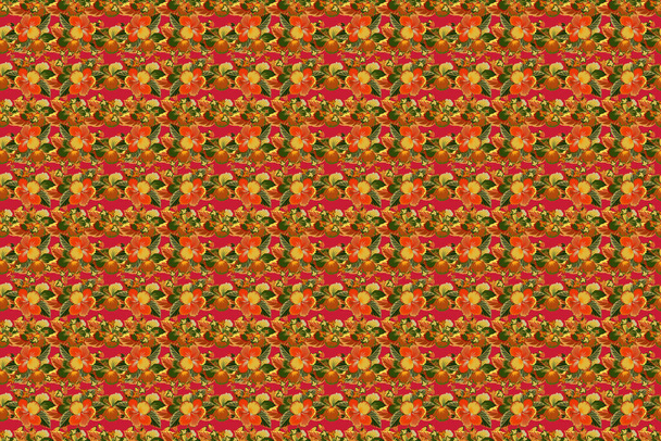 Color seamless floral raster pattern. - Zdjęcie, obraz