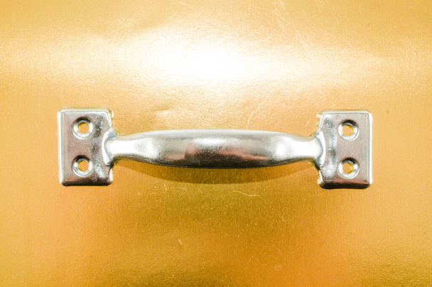 Fotografie kovové pouzdro rukojeti hliníkové pozadí, - Fotografie, Obrázek