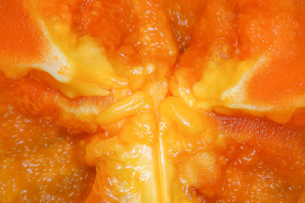orange bell pepper in the macro section  - Zdjęcie, obraz