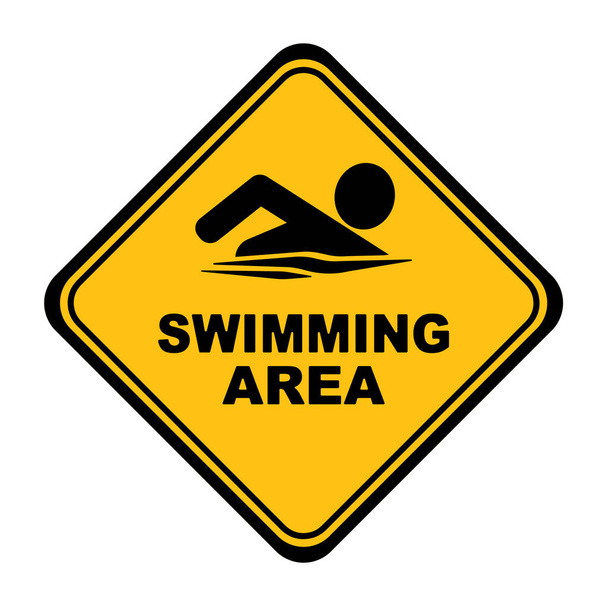 pływanie znak obszaru na białym tle    - Wektor, obraz