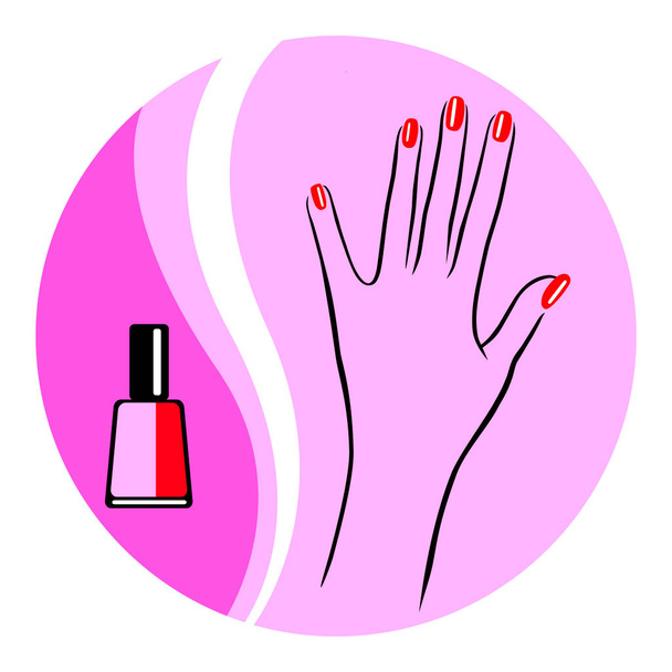 nail manicure studio graphic in vector quality - Vector, Image
