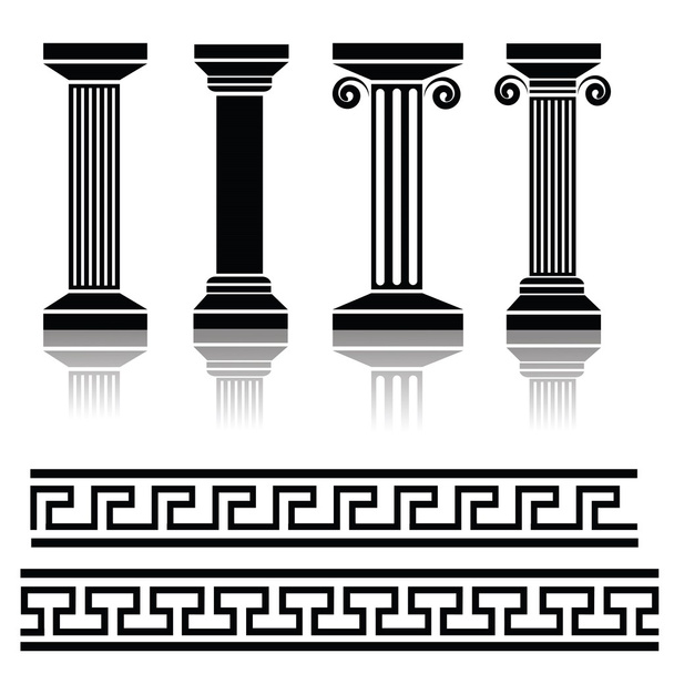 starożytnych kolumn - Wektor, obraz
